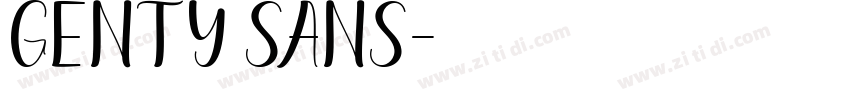 Genty Sans字体转换